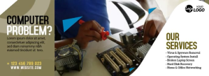 Computer Repair Service Ad Facebook 封面图片 template