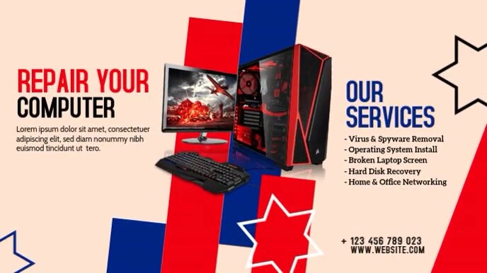 Computer Operation Advertising Computer Repair Service Ad Templat | PosterMyWall