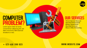 Computer Repair Service Ad Twitter 帖子 template