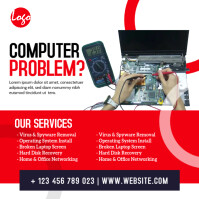 Computer Repaire Post Computer Repair Social Media Post Template | PosterMyWall