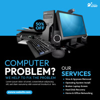 Computer Repaire Post Computer Repair Social Media Post Template | PosterMyWall