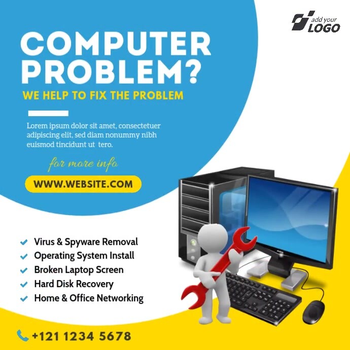 Computer Repair Service Ad Template | PosterMyWall