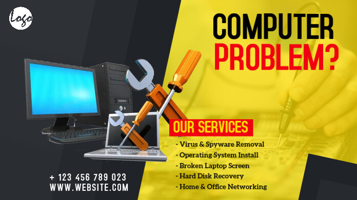 Computer Repair Service Ad Template | PosterMyWall