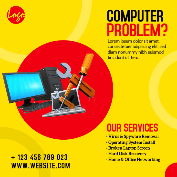 Computer Repair Service Ad Template | PosterMyWall