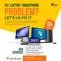 Computer Repair Service Ad Template Square (1:1)