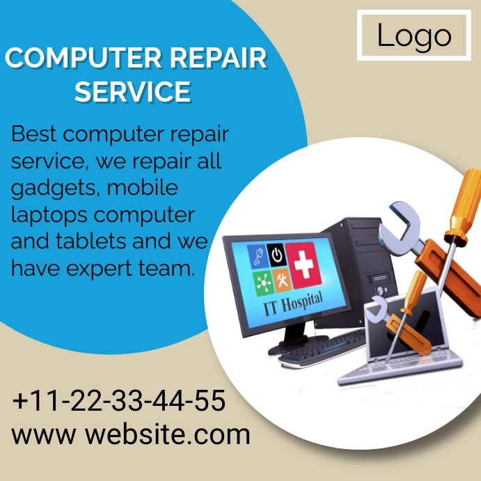 Computer repair service Templat | PosterMyWall