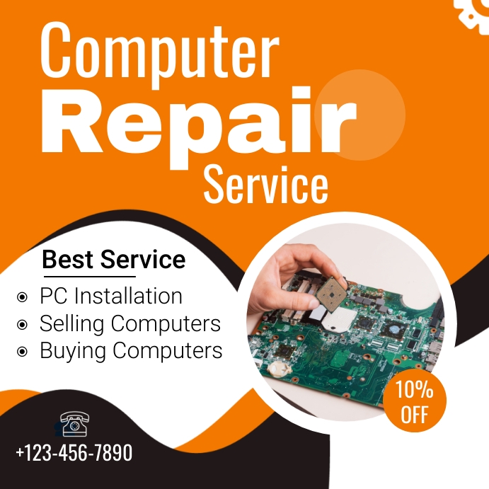 Computer Fixing Poster Copy of Computer Repair Service | PosterMyWall