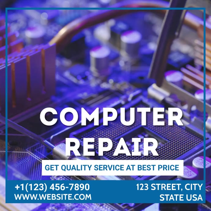 Computer Repair Service Template | PosterMyWall