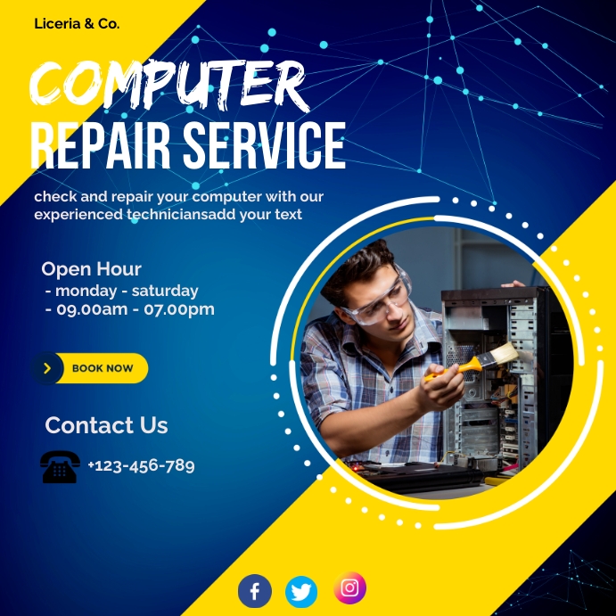Copy of COMPUTER REPAIR SERVICE | PosterMyWall