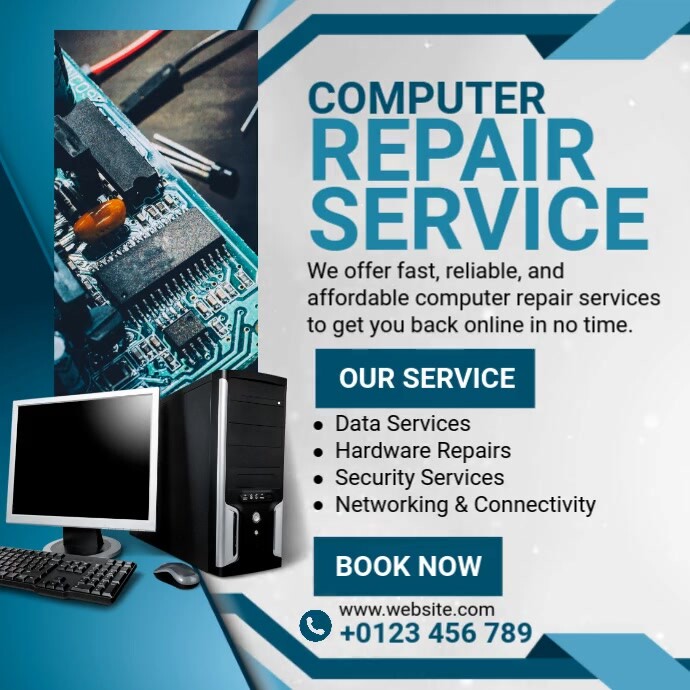 Computer Repairs Service Poster Copy of Computer Repair Service | PosterMyWall