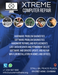 COMPUTER SERVICE Template | PosterMyWall