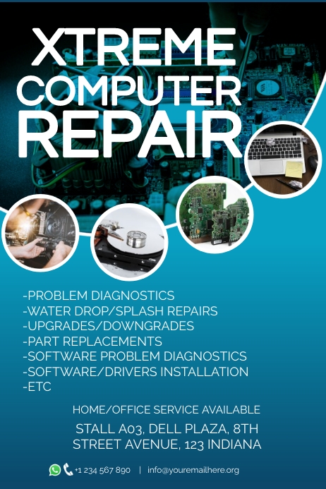 computer repair service Template | PosterMyWall