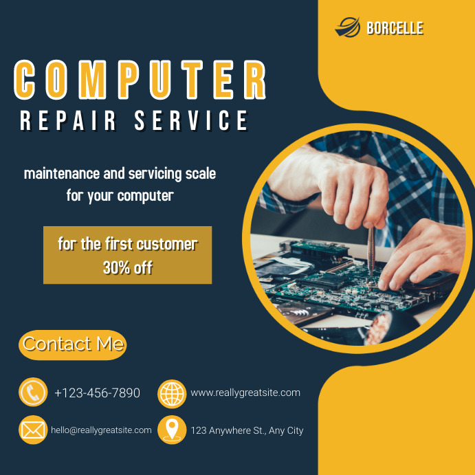 Computer Repair Service Template | PosterMyWall