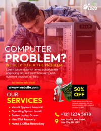 COMPUTER SERVICE Template | PosterMyWall