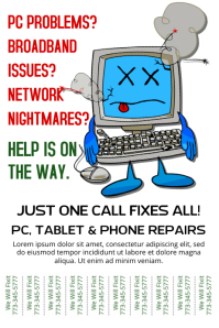 Blanc PC and Phone Repair Poster Template