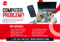 Computer Repair Service Postcard template