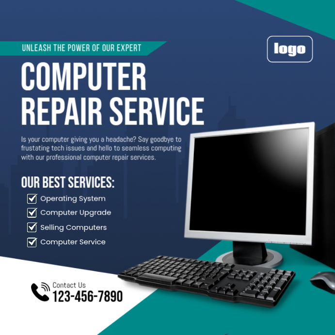 Computer Repair Service Template | PosterMyWall