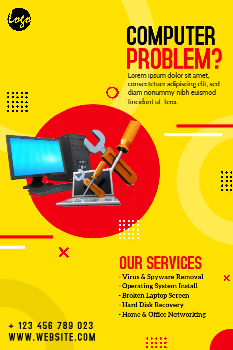 Computer Repair Service Poster Template | PosterMyWall