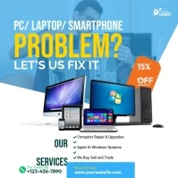 Computer Repair Service Template Square (1:1)