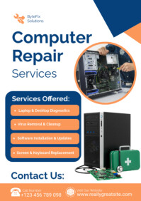 Blanco Computer Repair Services A2 Template