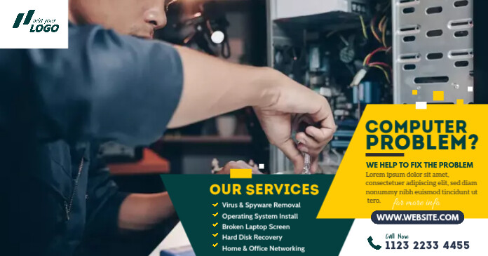 Computer Repair Services Ad Template | PosterMyWall