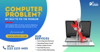 Computer Repair Services Ad auf Facebook geteiltes Bild template