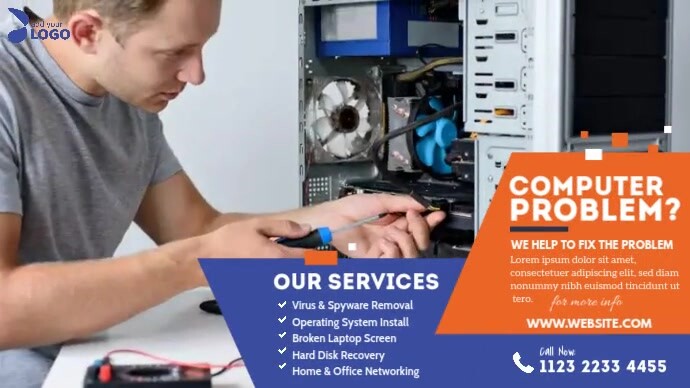 Computer Repair Services Ad Template | PosterMyWall
