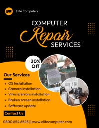Computer Repair Poster Examples Computer Repair Shop Template | PosterMyWall