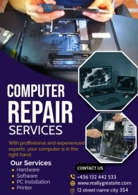 computer repair services A4 template