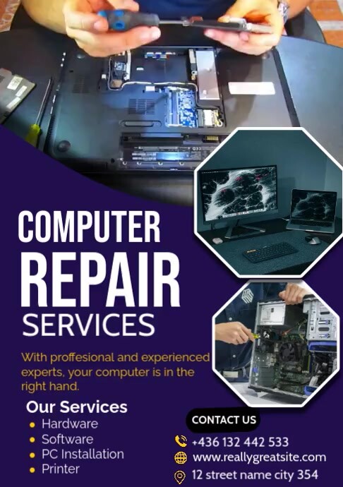 Copy of computer repair services | PosterMyWall