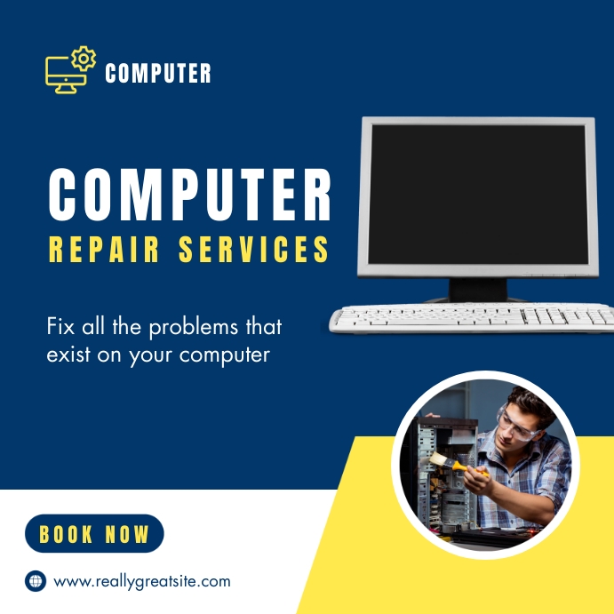 Computer repair services Template | PosterMyWall