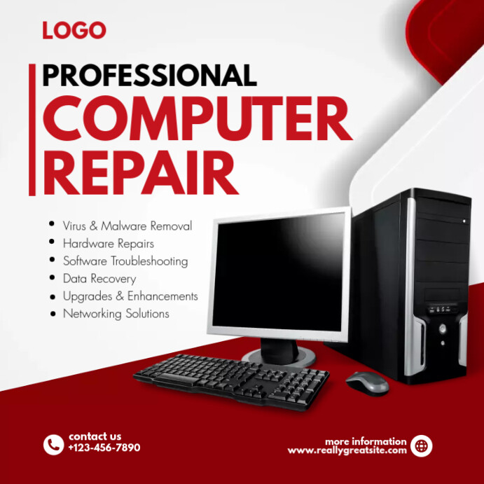 Copy of COMPUTER REPAIR SERVICES | PosterMyWall