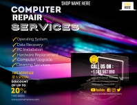 computer repair poster design flyer Template | PosterMyWall