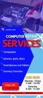 Computer Repair Services Instagram Post Карта-стойка template