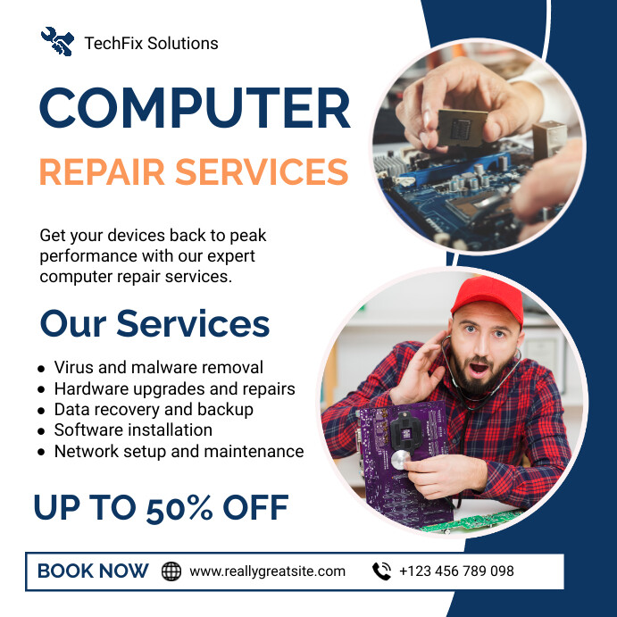 Copy of Computer Repair Services Instagram Post | PosterMyWall
