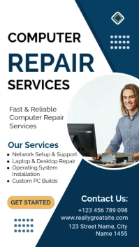Computer Repair Services Instagram Story template