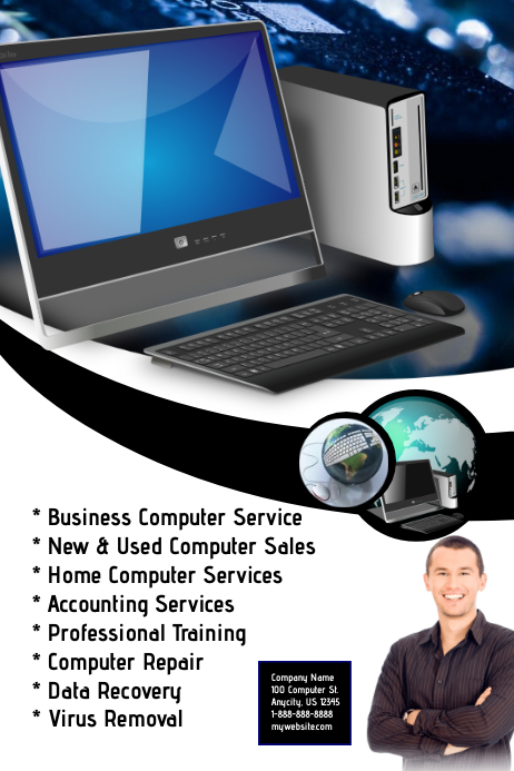 Computer Repair Services Template | PosterMyWall