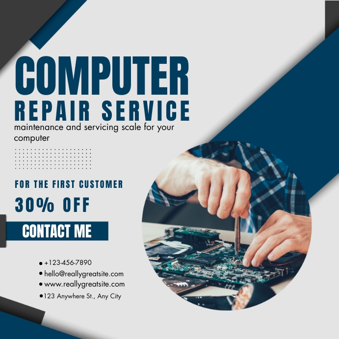COMPUTER REPAIR SERVICES TEMPLATE | PosterMyWall