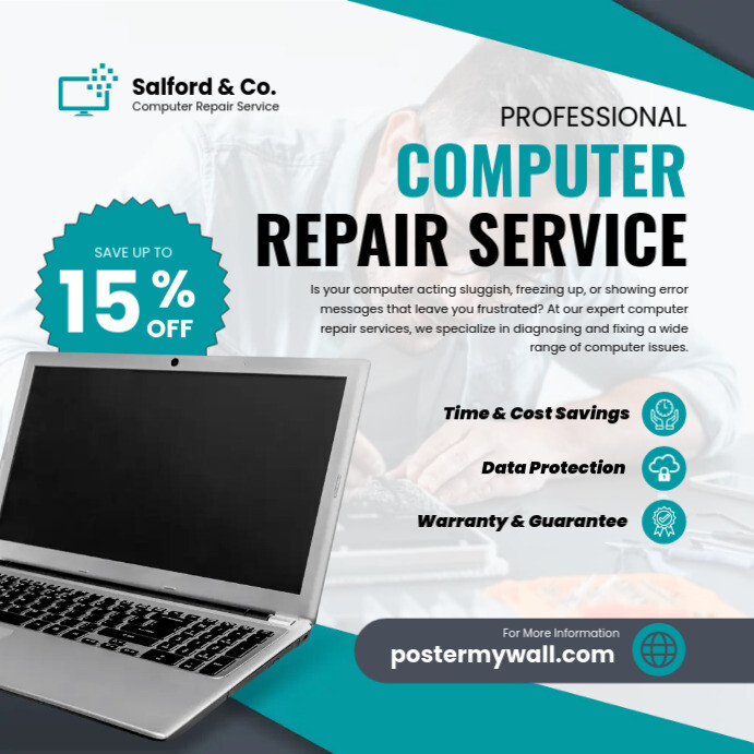 Copy of computer repair services template | PosterMyWall
