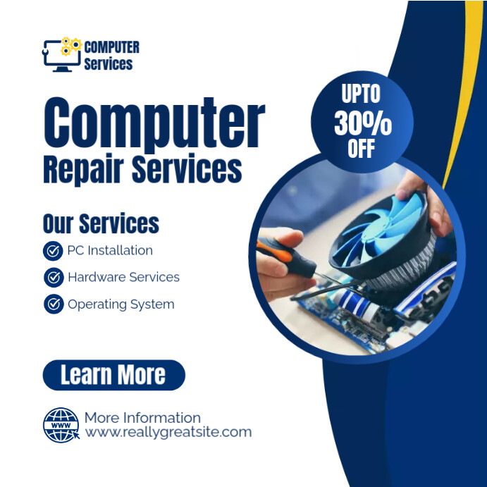 COMPUTER REPAIR SERVICES TEMPLATE | PosterMyWall