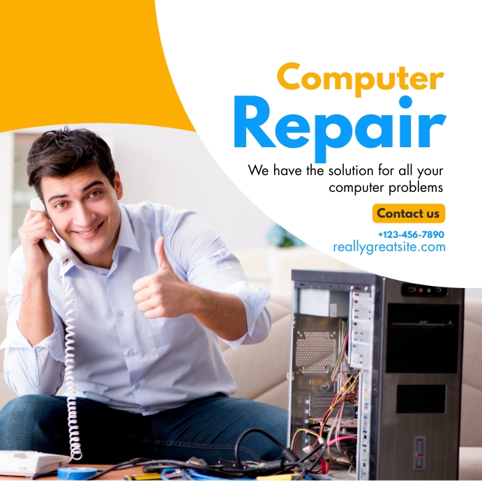 Copy of COMPUTER REPAIR SERVICES TEMPLATE | PosterMyWall