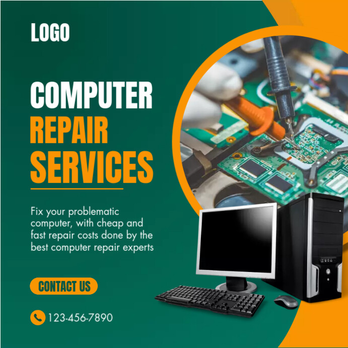 Copy of COMPUTER REPAIR SERVICES TEMPLATE | PosterMyWall