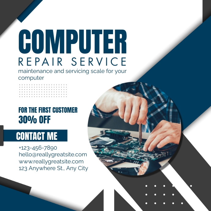 Copy of COMPUTER REPAIR SERVICES TEMPLATE | PosterMyWall
