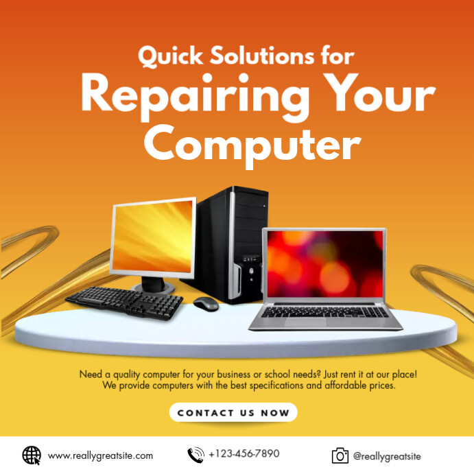 Copy of COMPUTER REPAIR SERVICES TEMPLATE | PosterMyWall