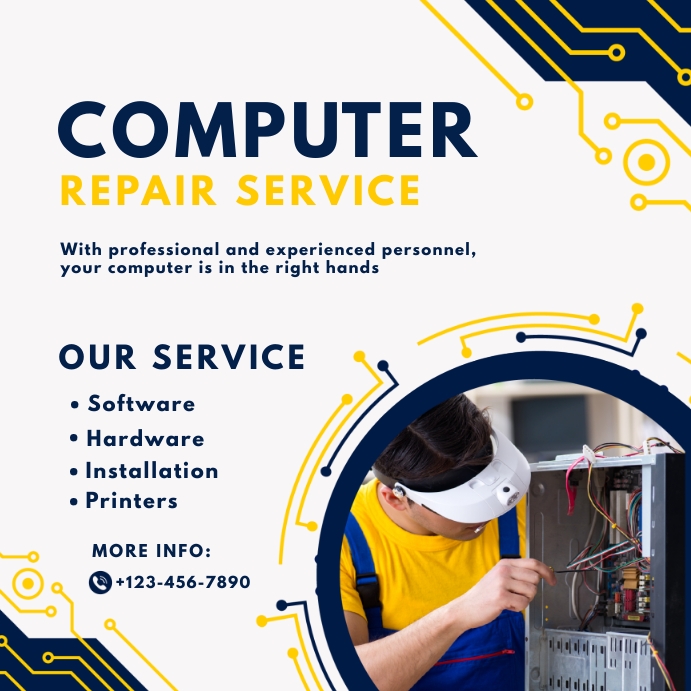 COMPUTER REPAIR SERVICES TEMPLATE PosterMyWall