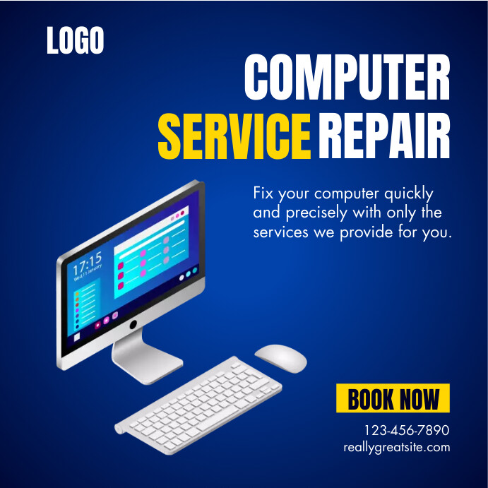 COMPUTER REPAIR SERVICES TEMPLATE | PosterMyWall