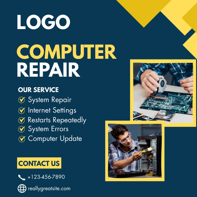 Computer Service Banner Design Computer Service Banner Sample Flyer