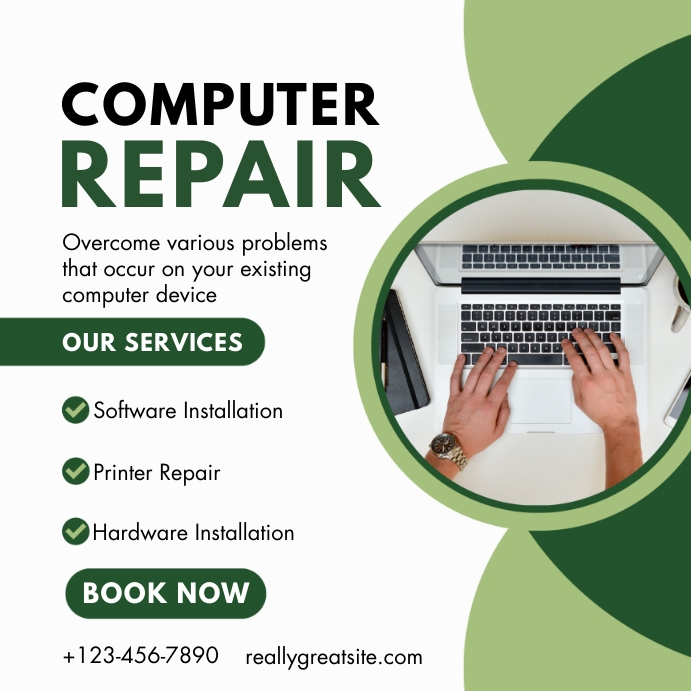 Copy of COMPUTER REPAIR SERVICES TEMPLATE | PosterMyWall