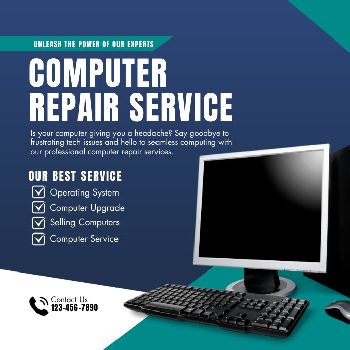 COMPUTER REPAIR SERVICES TEMPLATE | PosterMyWall