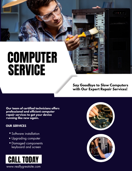 COMPUTER REPAIR SERVICES TEMPLATE | PosterMyWall